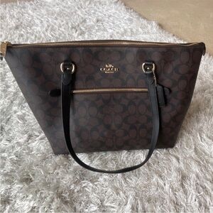 Coach Signature Brown and Black Tote